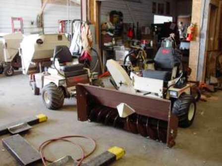 used Grasshopper with snow blower