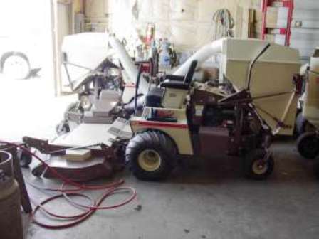 used Grasshopper 725 grass catcher